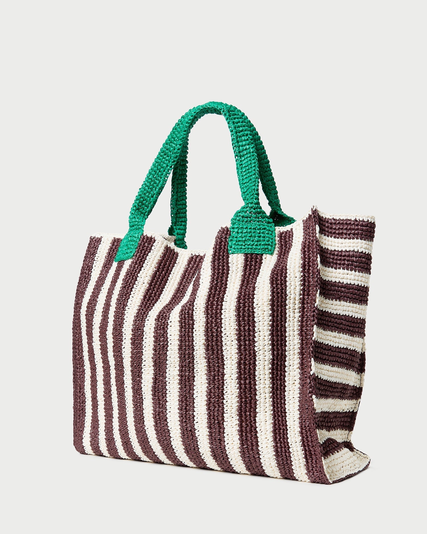 Sol Brown/White Crochet Beach Tote